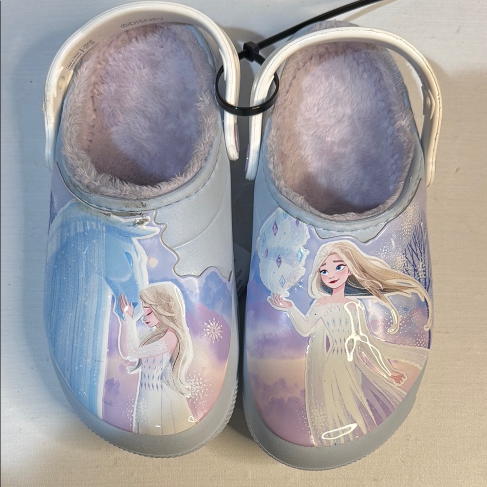 CROCS Kids Frozen Slippers - Purple and White